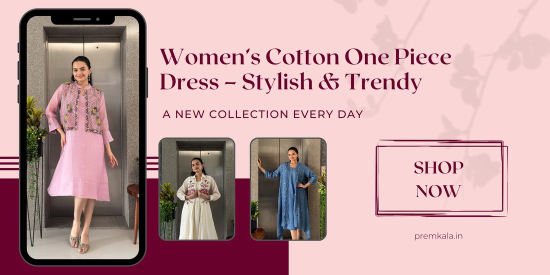 Women’s Cotton One Piece Dress – Stylish & Trendy