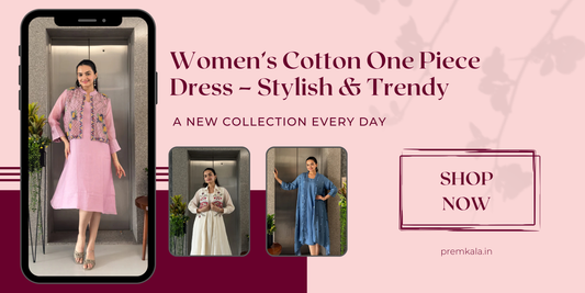 Women’s Cotton One Piece Dress – Stylish & Trendy