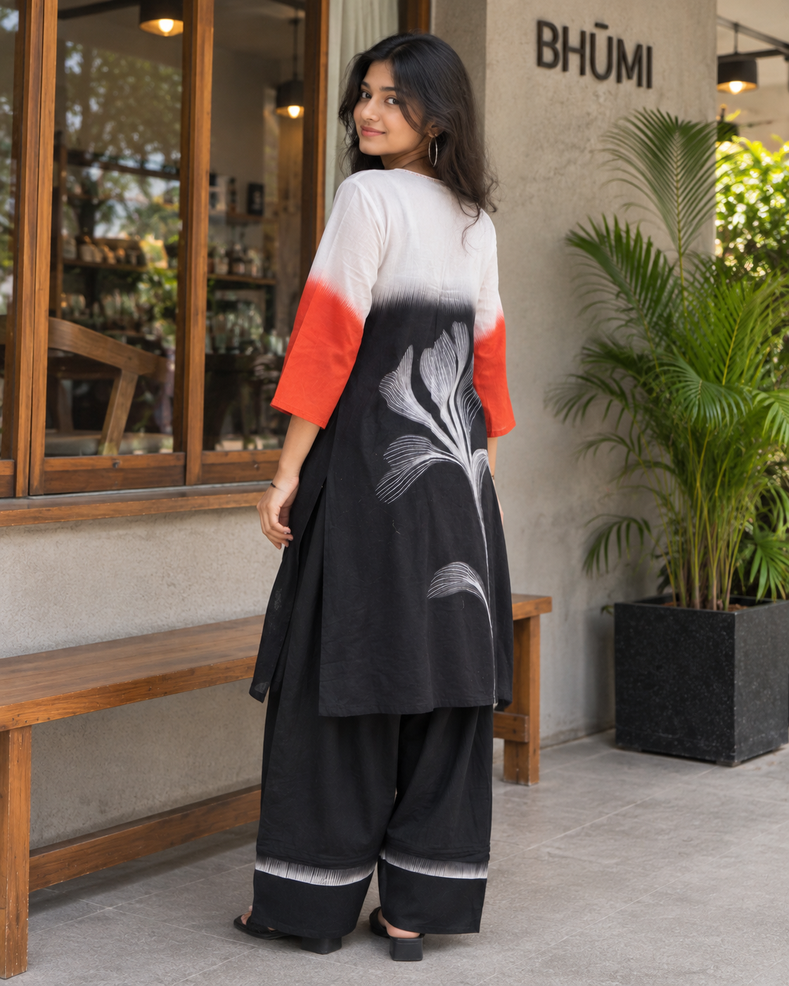 Black Mal Cotton Farshi Salwar 2 Piece