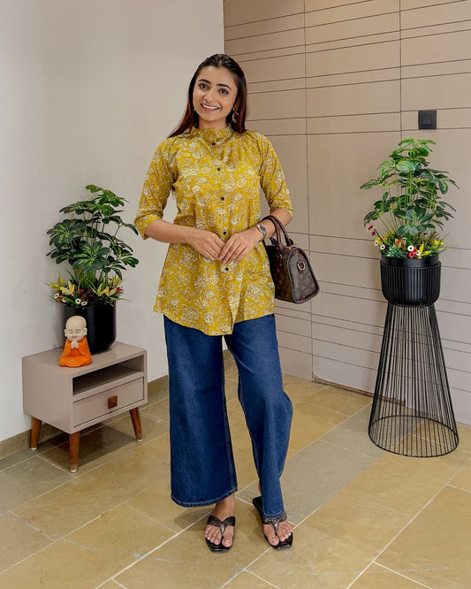 Yellow Printed Tuninc