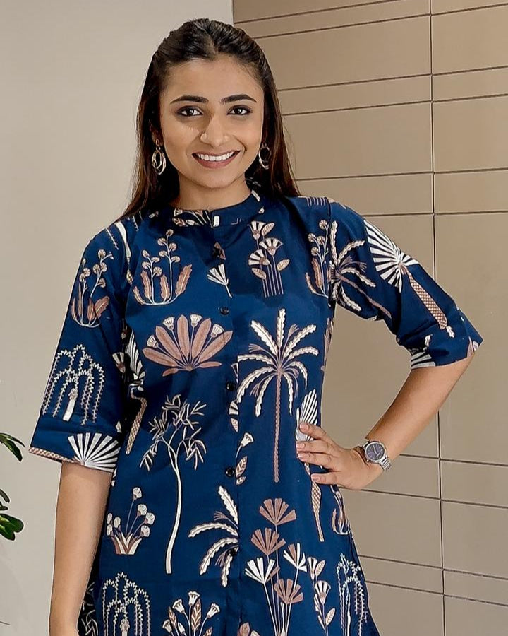 Stand Collar & Harf Sleeves