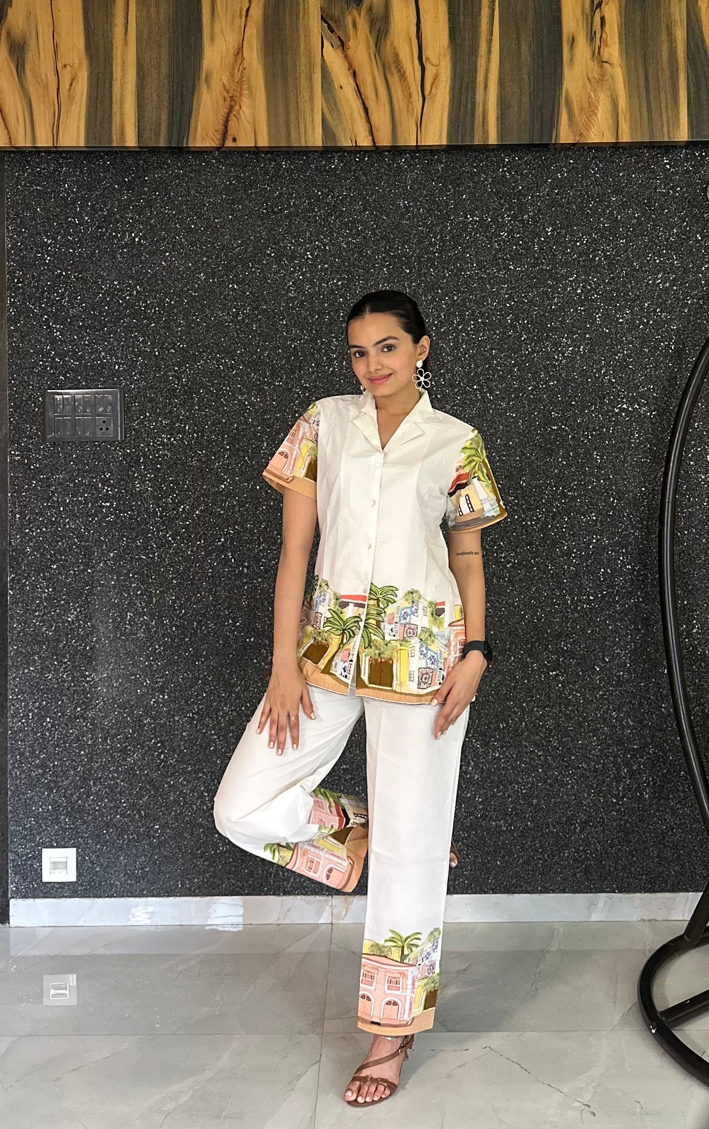 White Cotton Co-ord Set