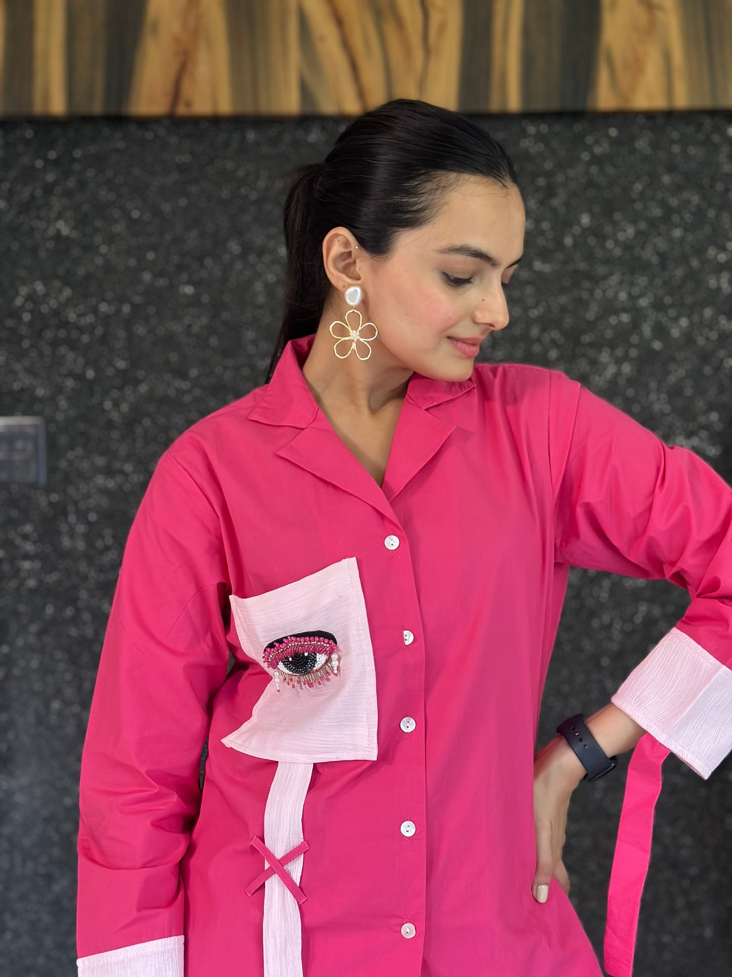 Pink Cotton Co-ord Set