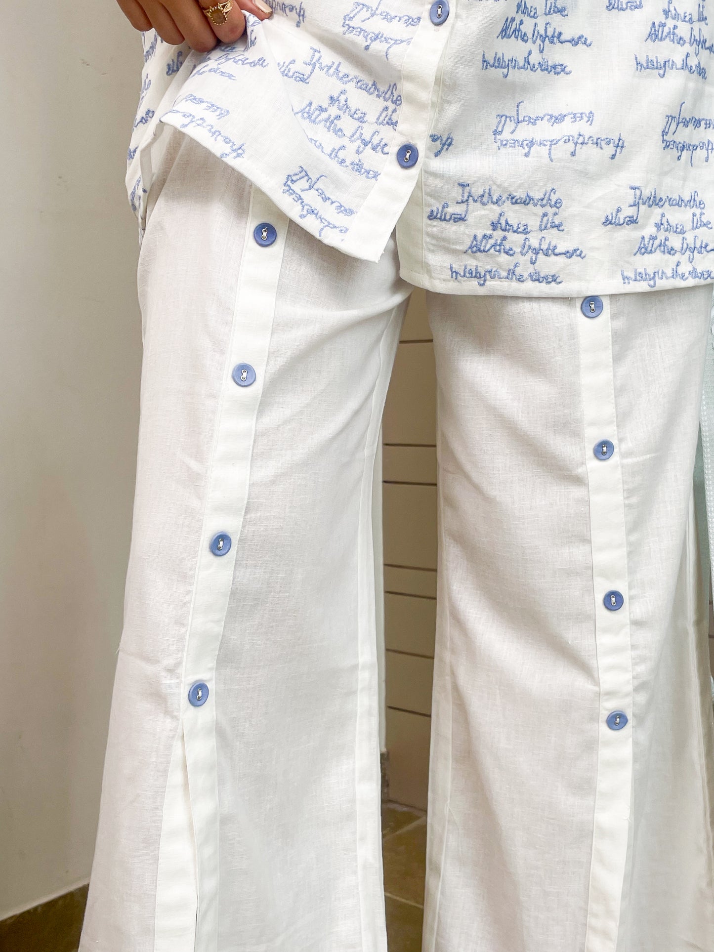 White Cotton Co-ord Set