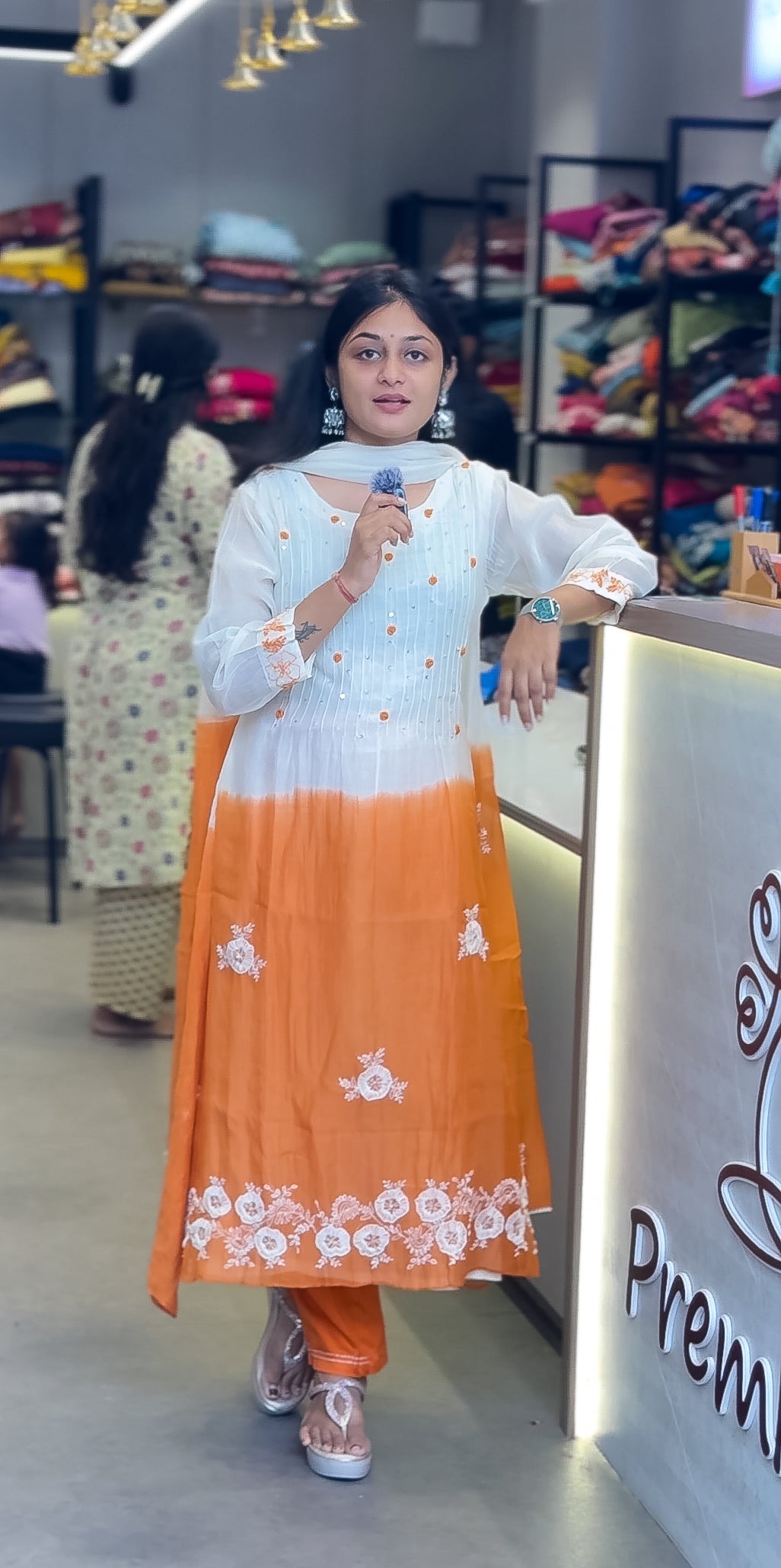Pure Mal Chanderi Kurta Pant Set