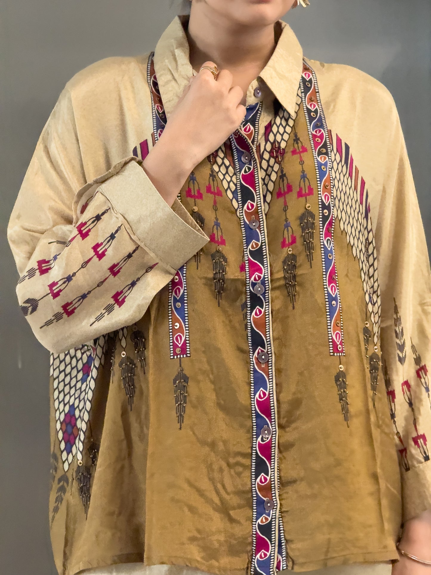 Golden Pure Viscose Co ord Sets