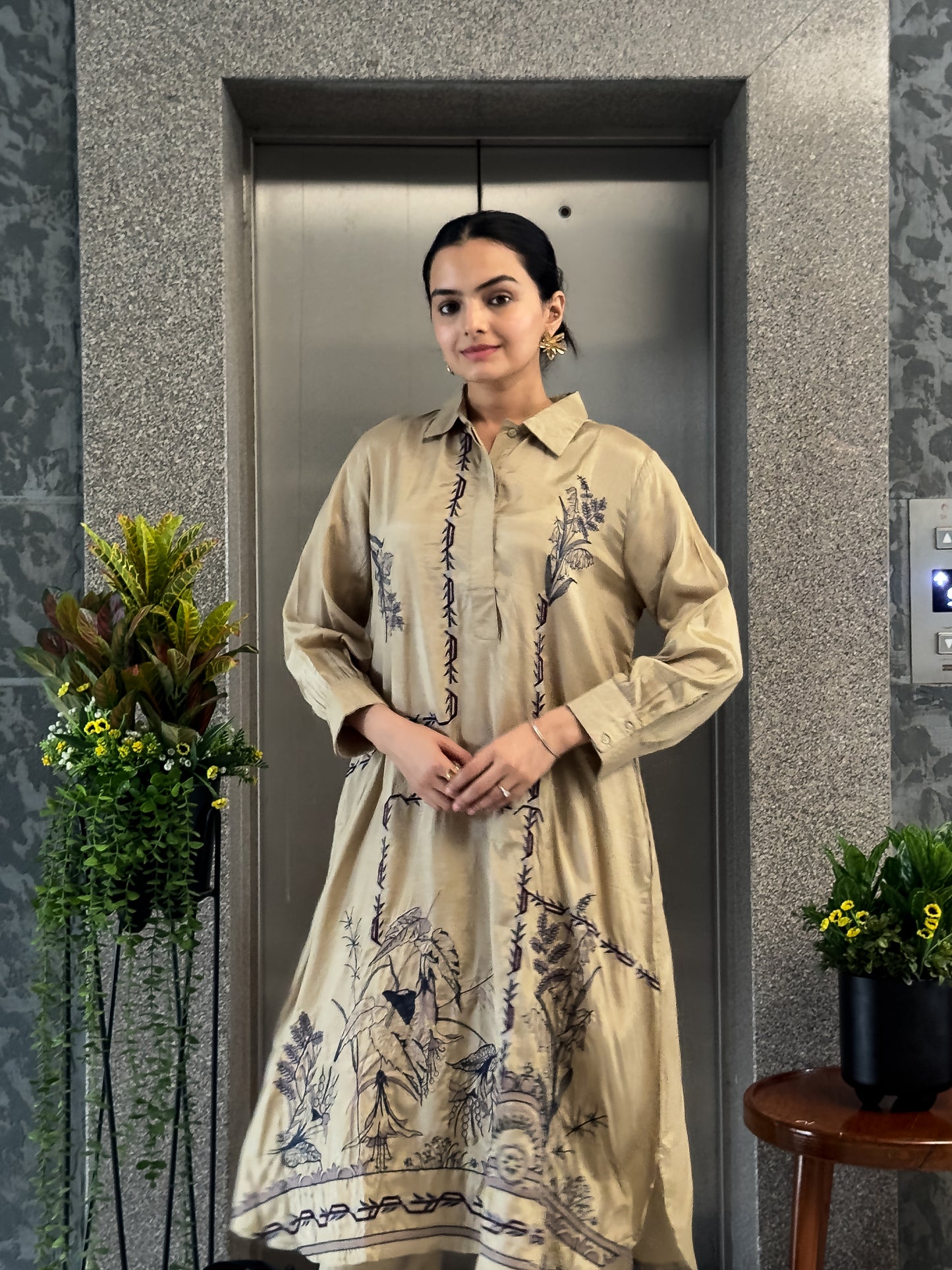 Beige Latest Indo Western for Women