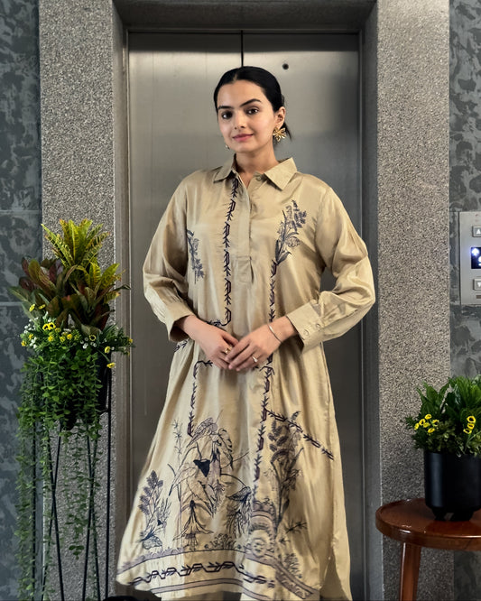 Beige Latest Indo Western for Women