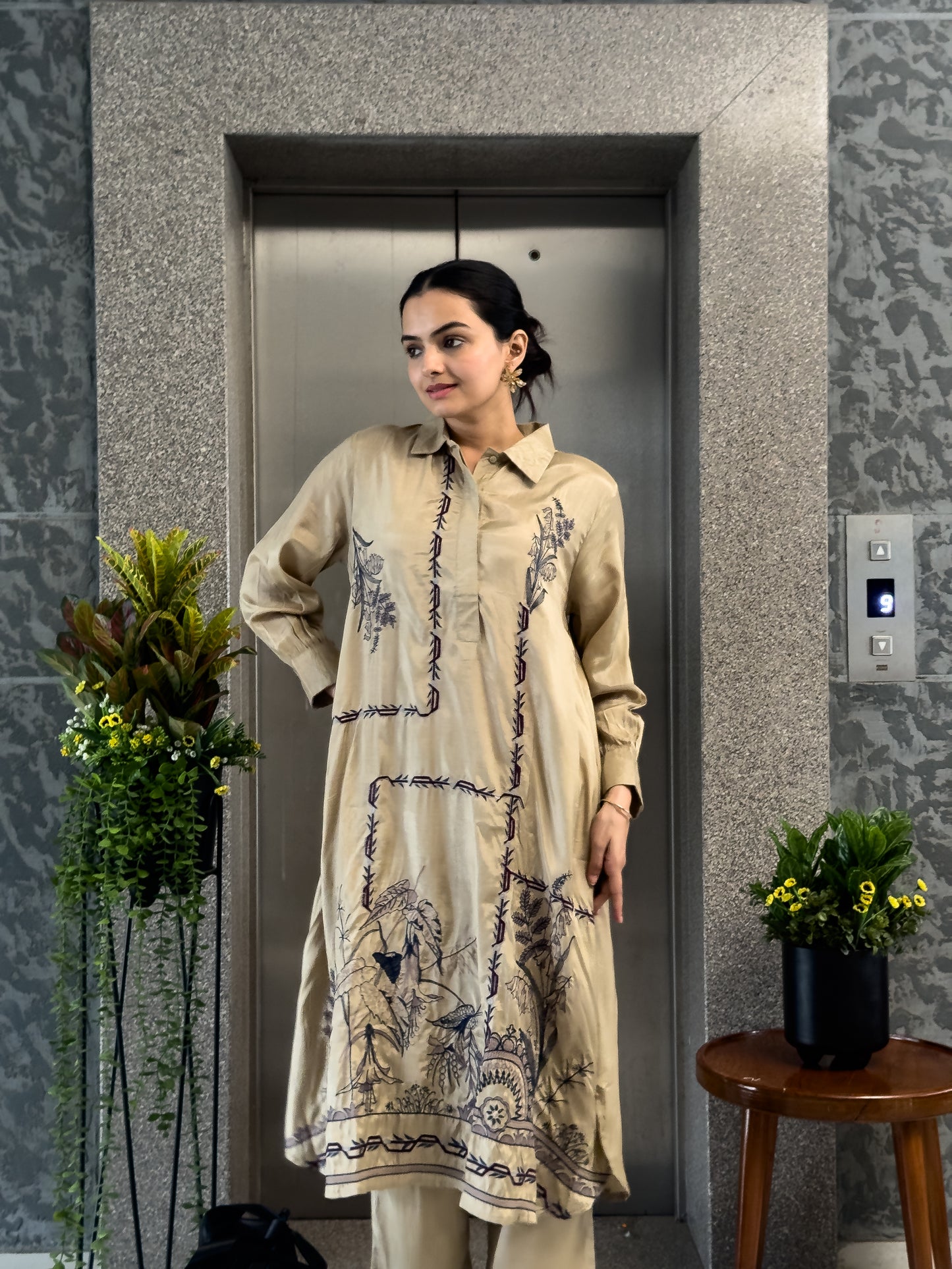 Beige Latest Indo Western for Women