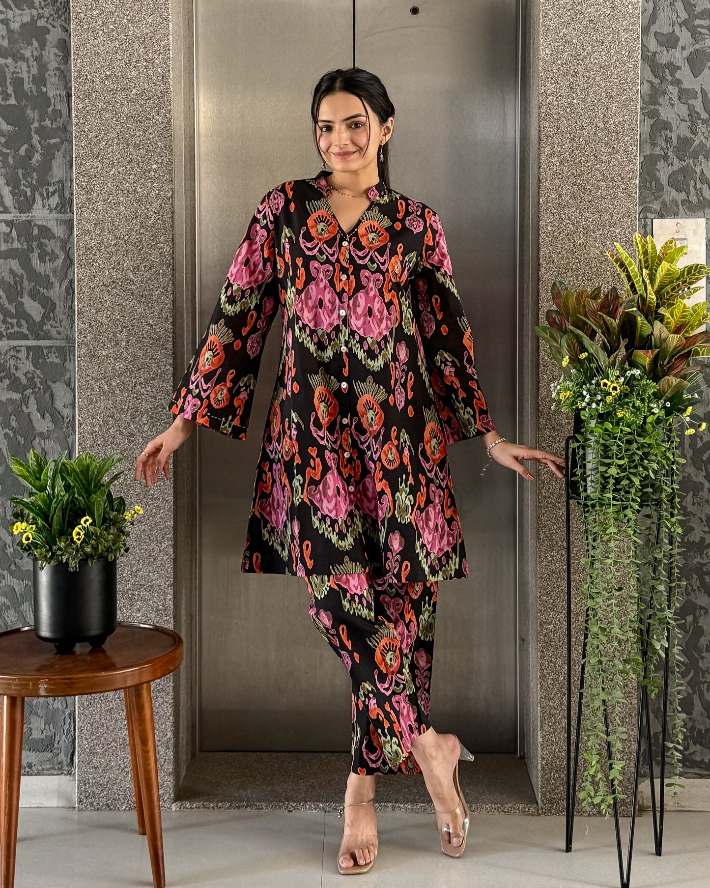 Black Cotton Co Ord Sets Women