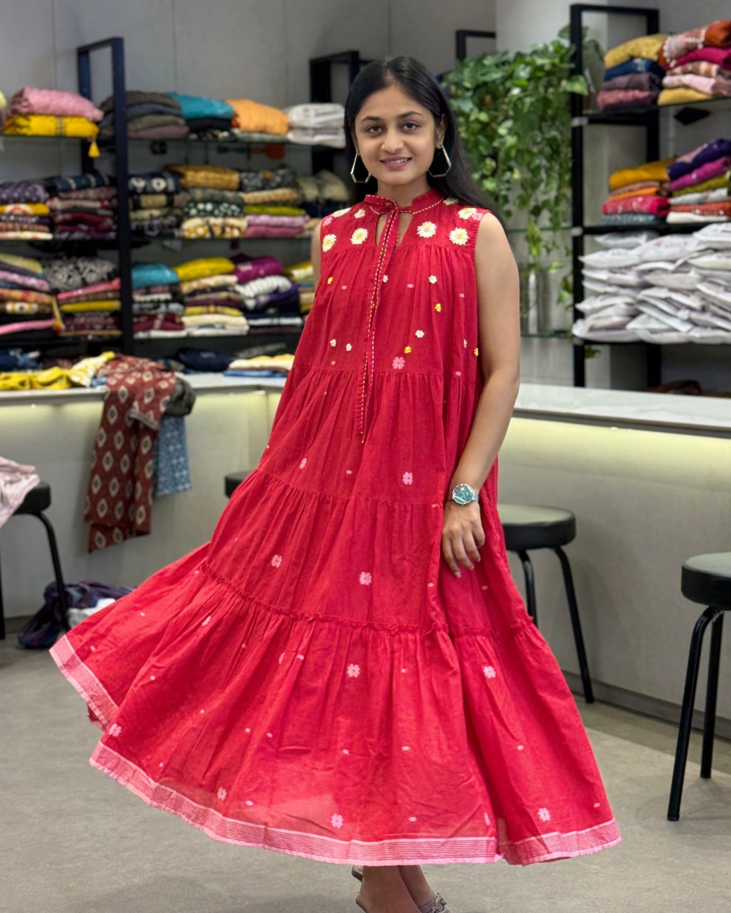 Red One Piece Dress for Girls