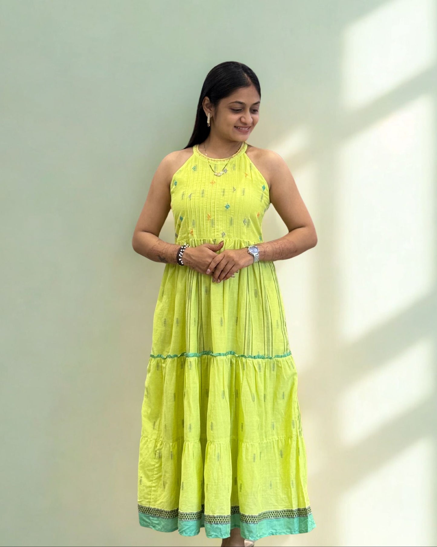 Parrot Round One Piece Dress for Girls