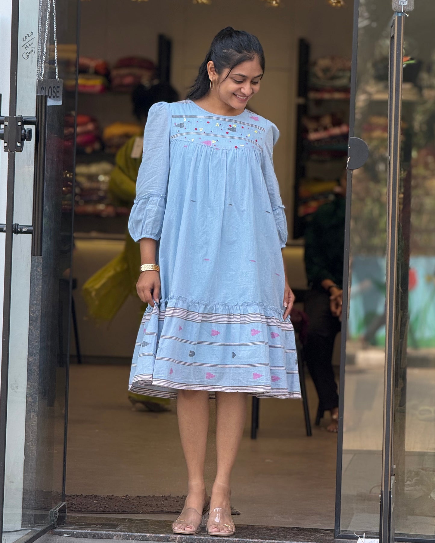 Sky One Piece Dress for Girls
