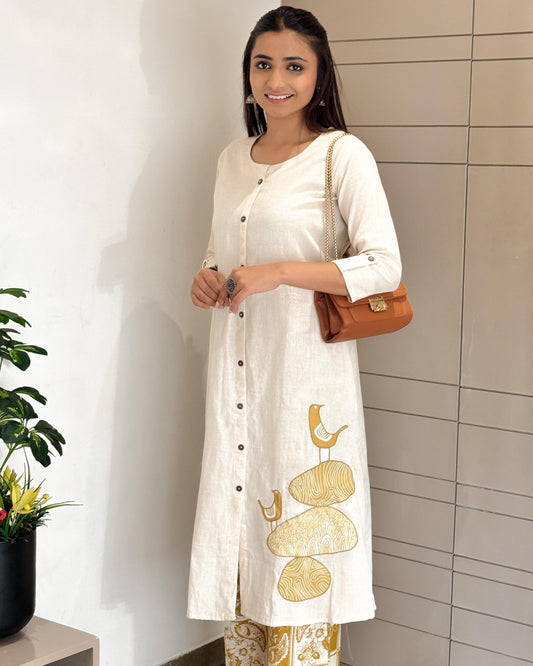 Straight Kurta Khadi Cotton
