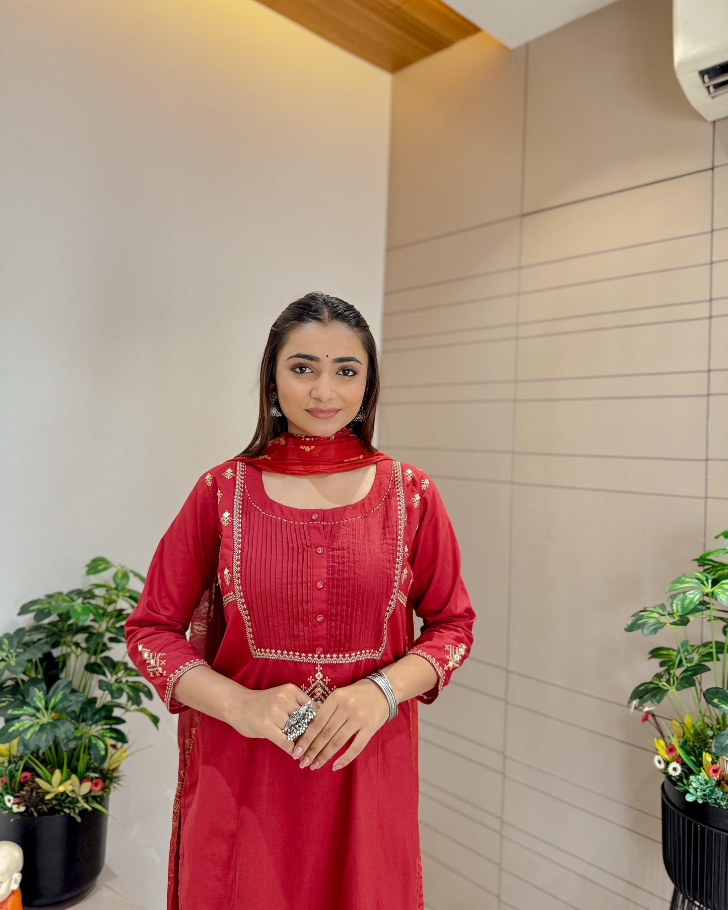 Full Length Kurti With Beautiful Dupatta 