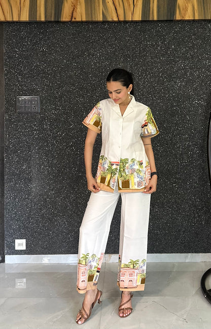 White Cotton Co-ord Set