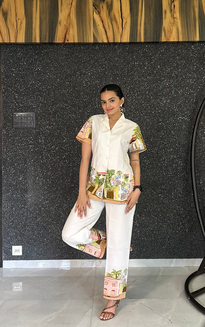 White Cotton Co-ord Set