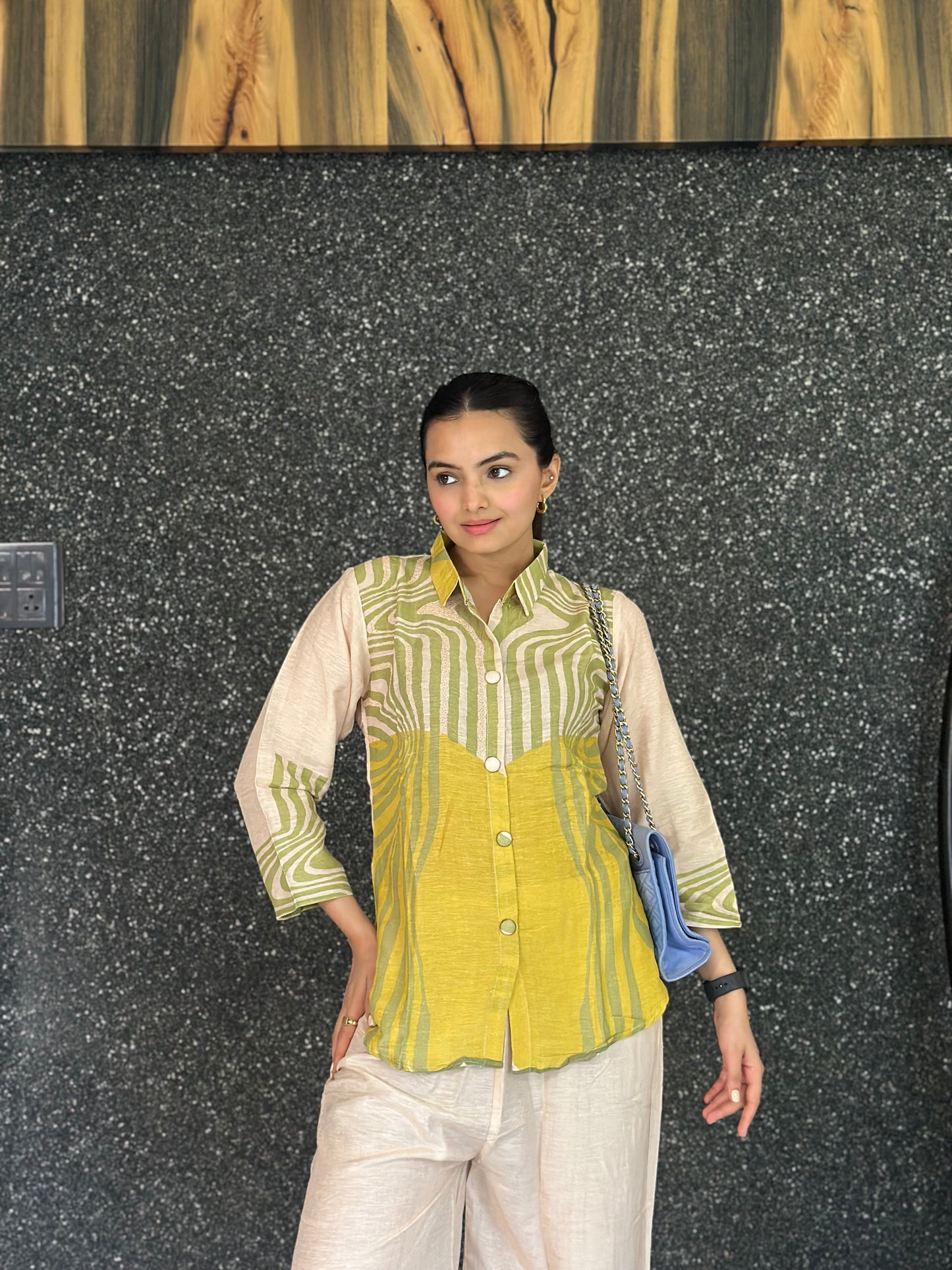 Yellow Pure Muslin Co-ord Set