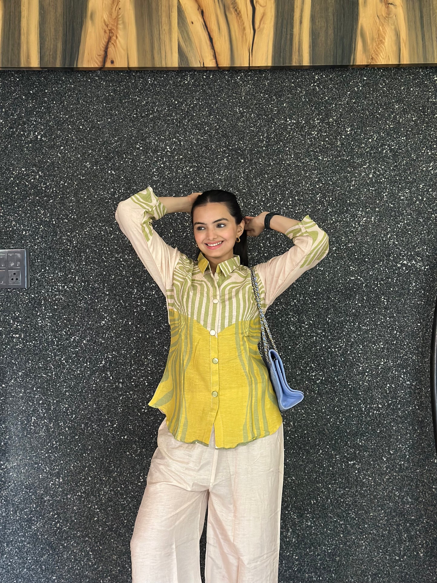 Yellow Pure Muslin Co-ord Set