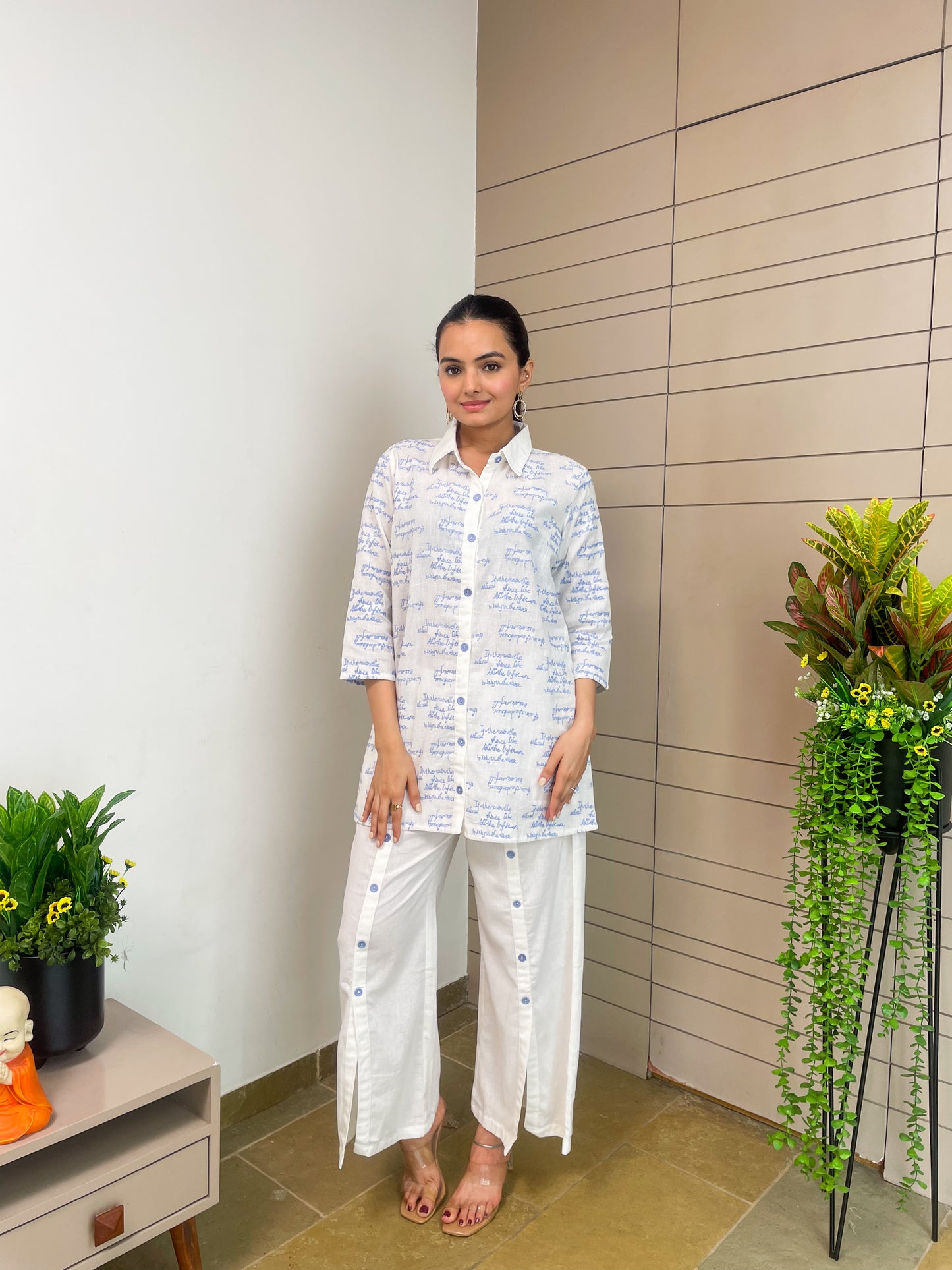 White Cotton Co-ord Set