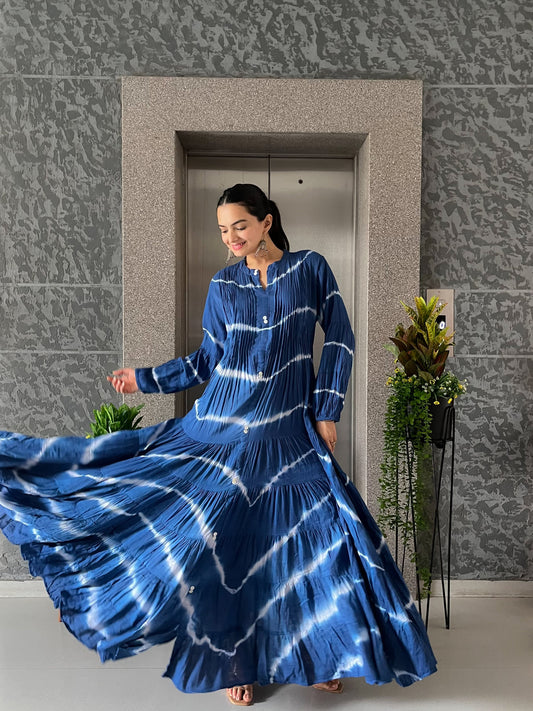 Mal Cotton Shaded Gown For Girls