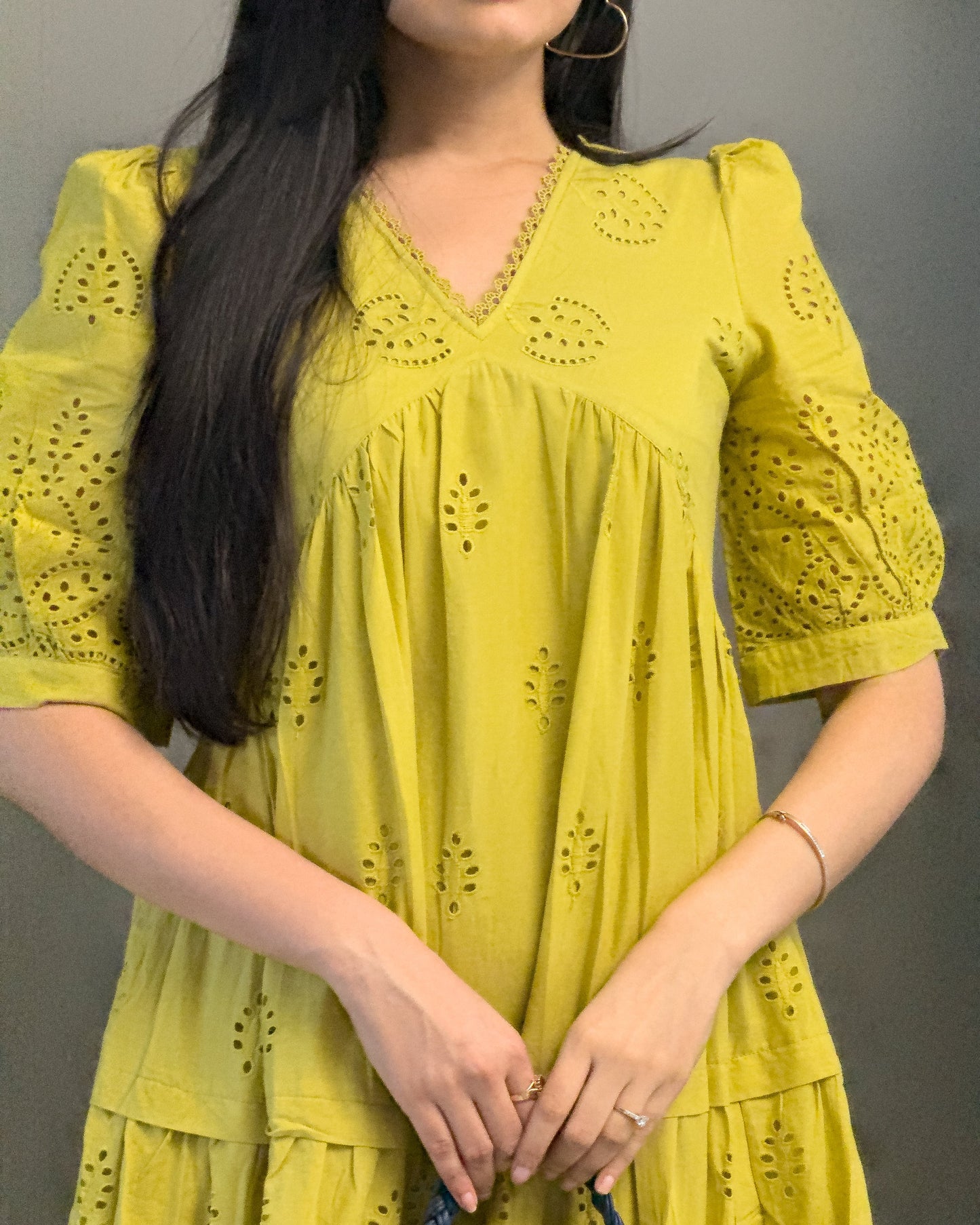 Yellow One Piece Dress For Girls