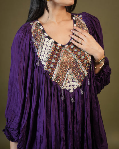 Purple Butterfly Style Indo Western for Women