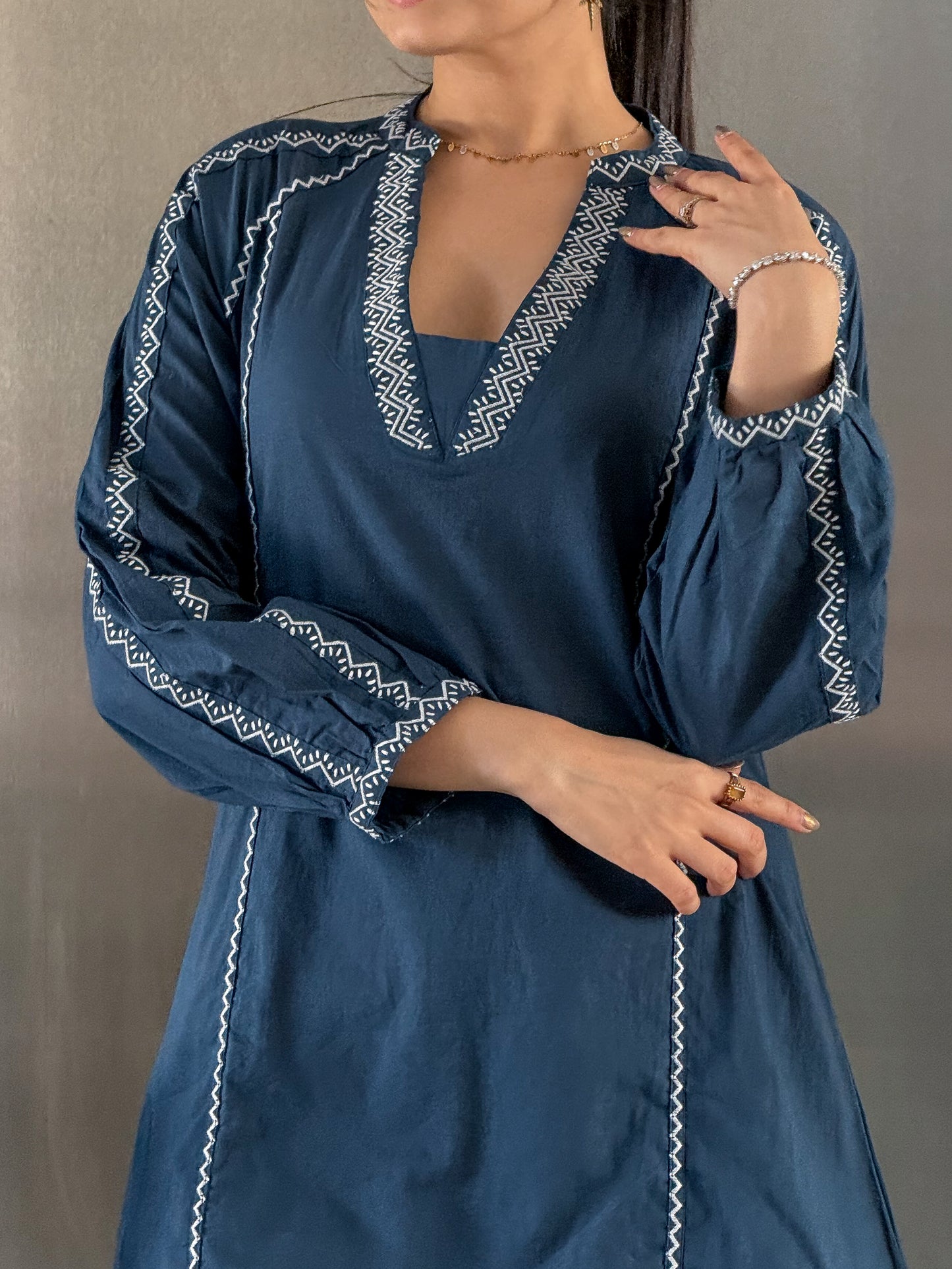 Teal Blue Cotton Co Ord Sets Women
