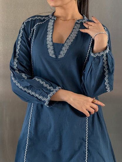 Teal Blue Cotton Co Ord Sets Women