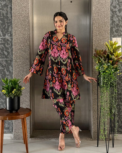 Black Cotton Co Ord Sets Women