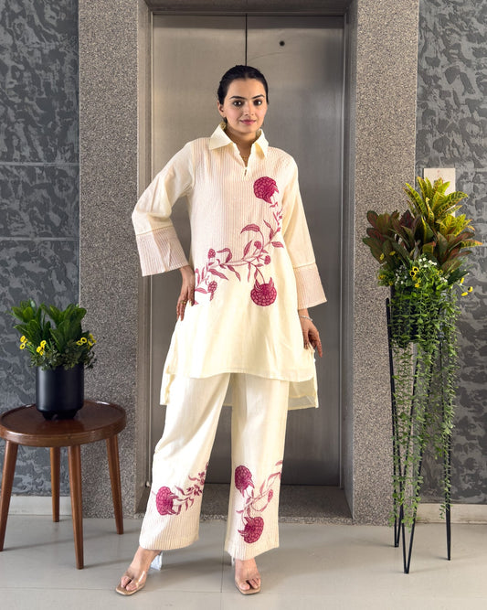 Wine Ethnic Co ord Sets