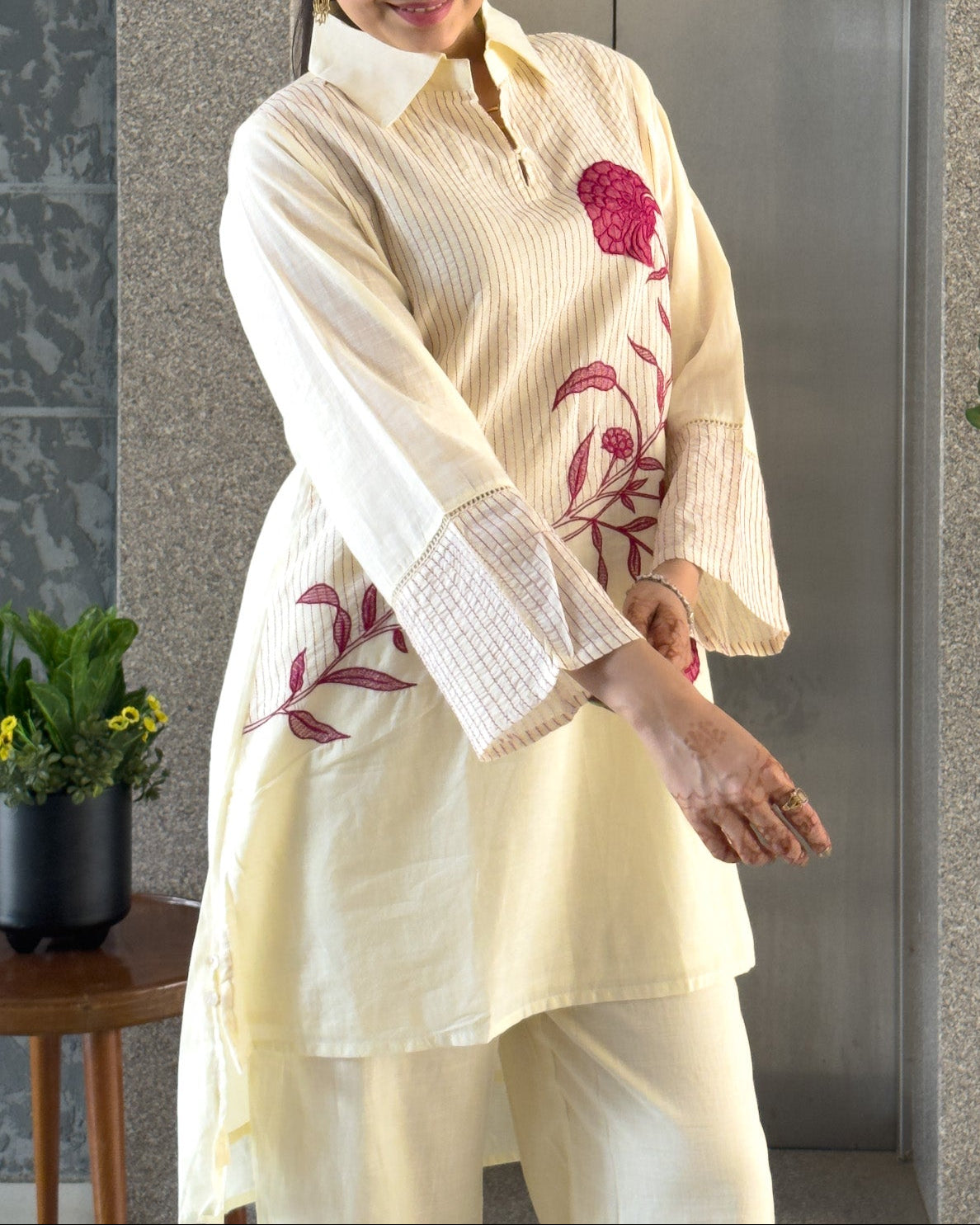 Wine Ethnic Co ord Sets