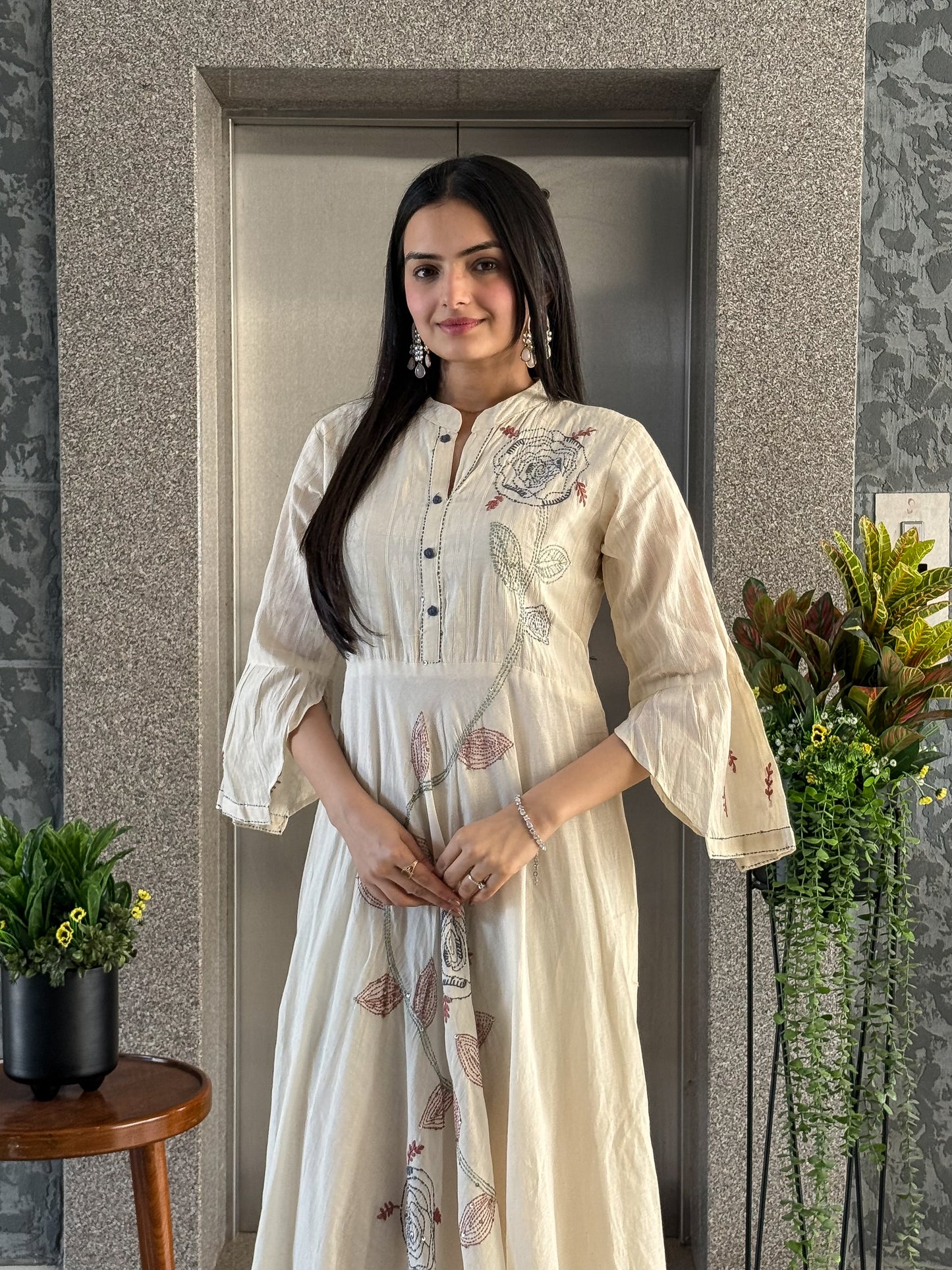 Off White Gown For Girls