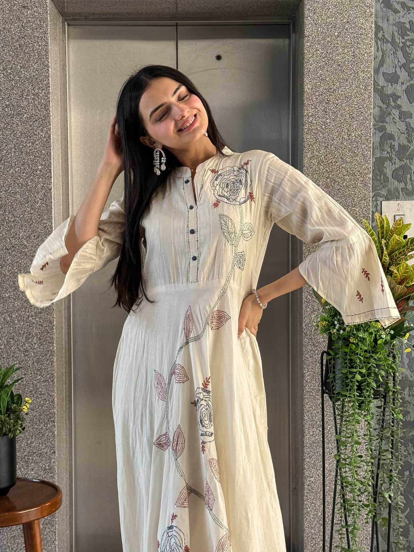 Off White Gown For Girls