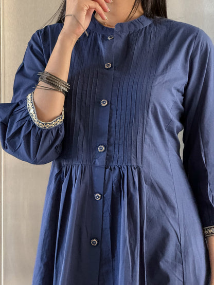 Dark Blue Anarkali Gown For Girls