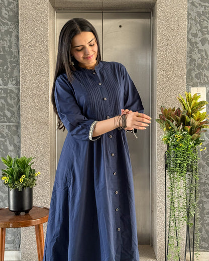 Dark Blue Anarkali Gown For Girls