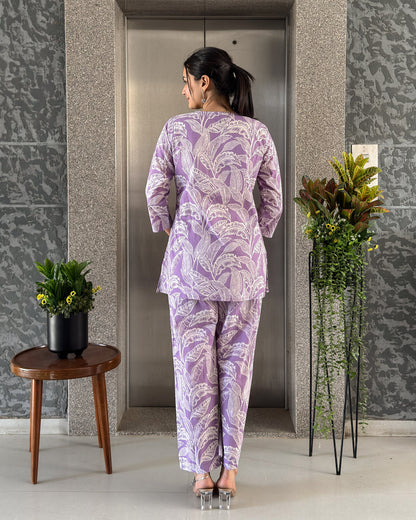 Lavender Cotton Co ord Sets