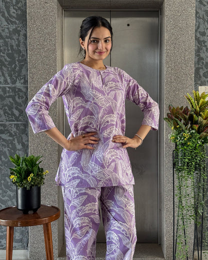 Lavender Cotton Co ord Sets