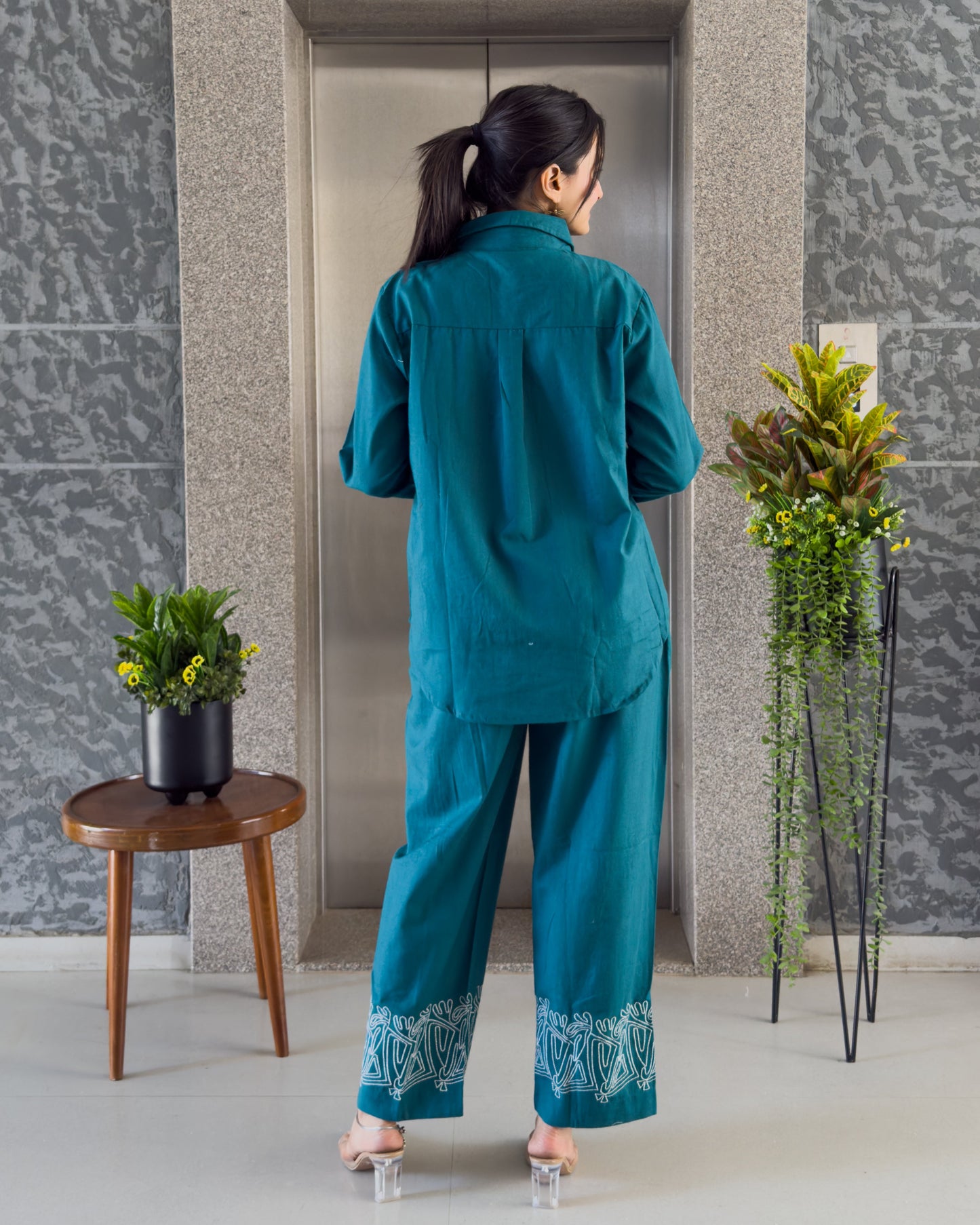 Rama Khadi Cotton Co ord Set Women