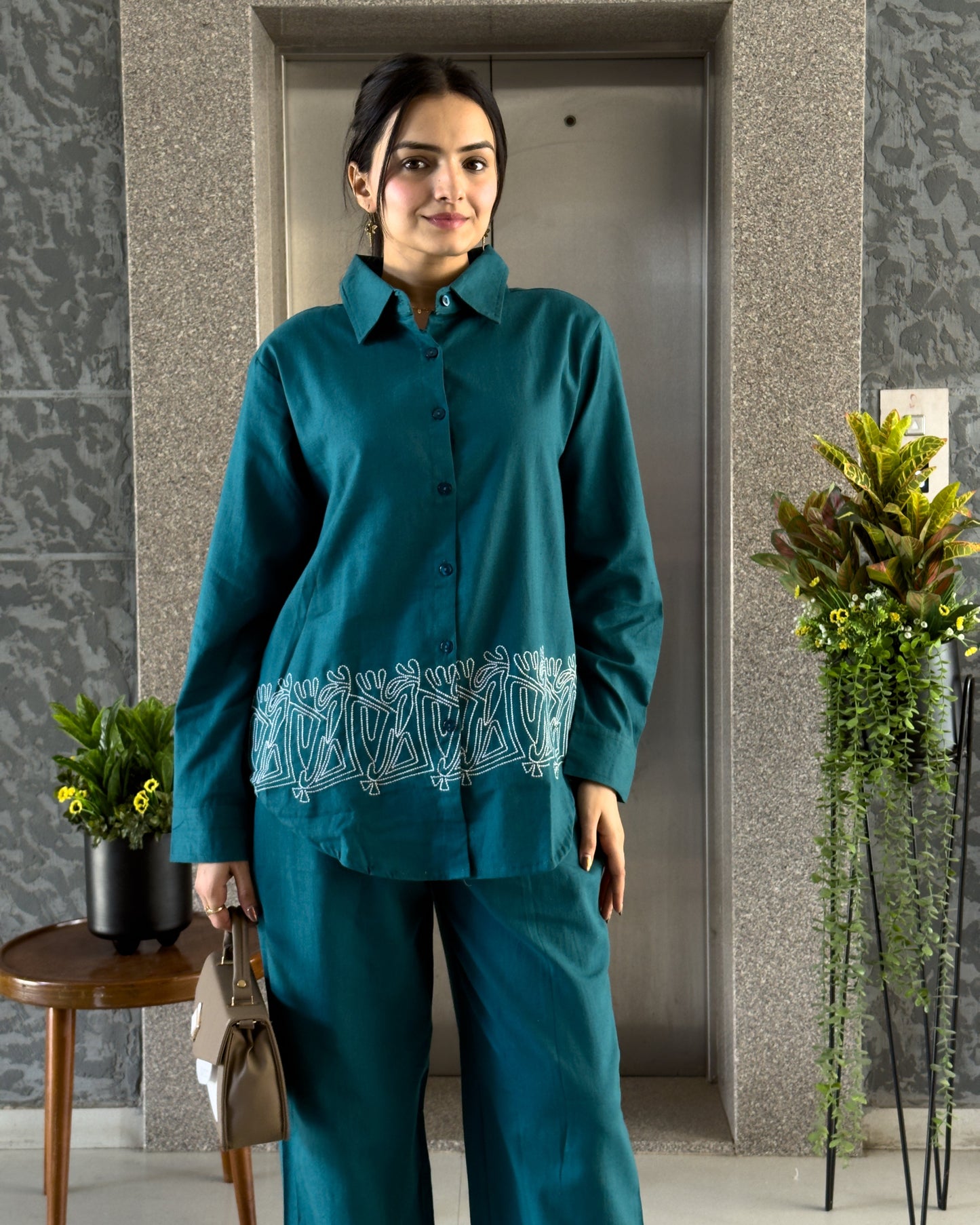 Rama Khadi Cotton Co ord Set Women