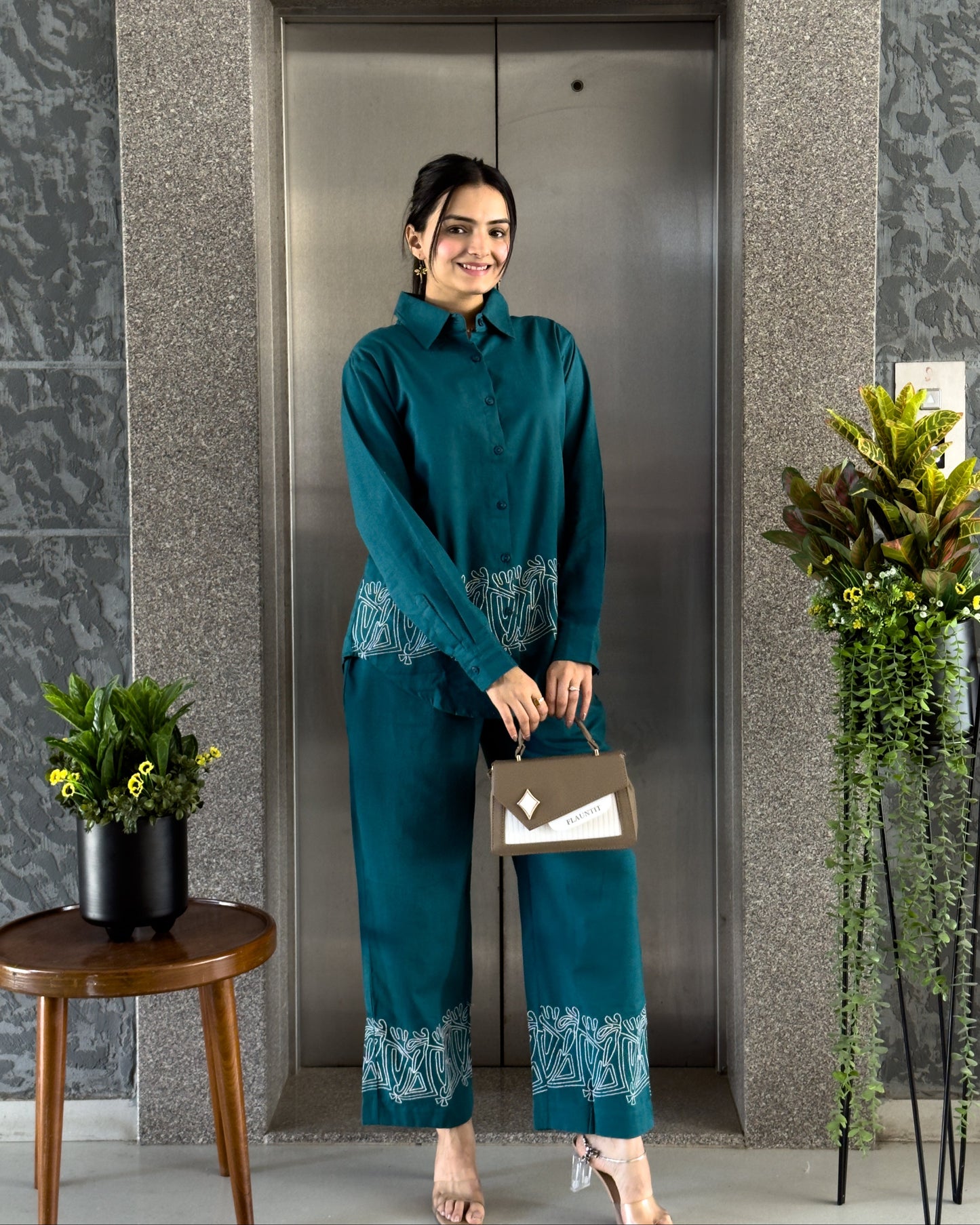 Rama Khadi Cotton Co ord Set Women