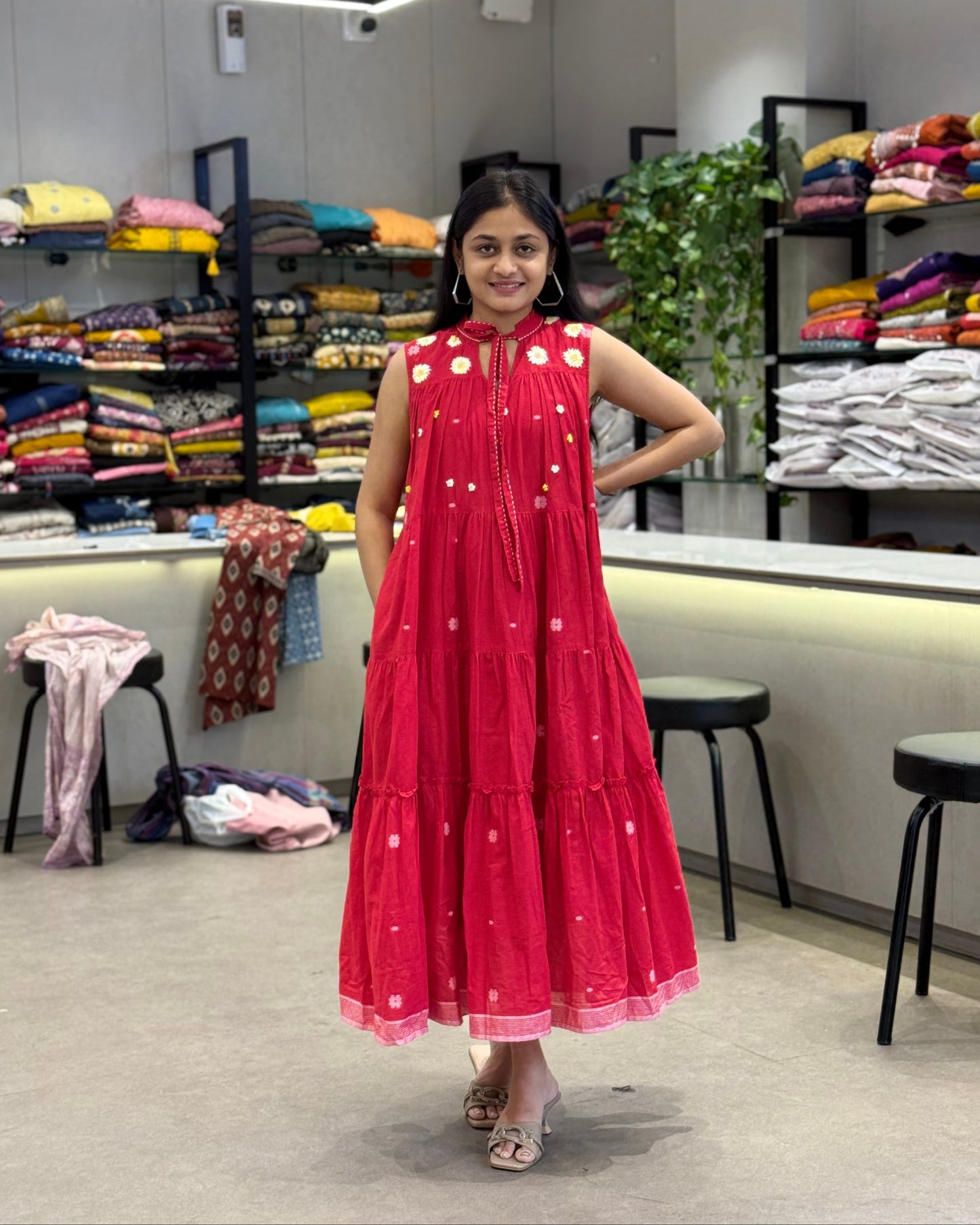 Red One Piece Dress for Girls