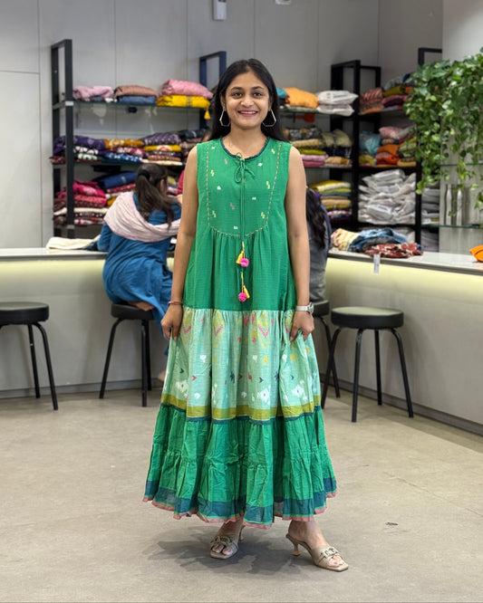 Green One Piece Dress for Girls