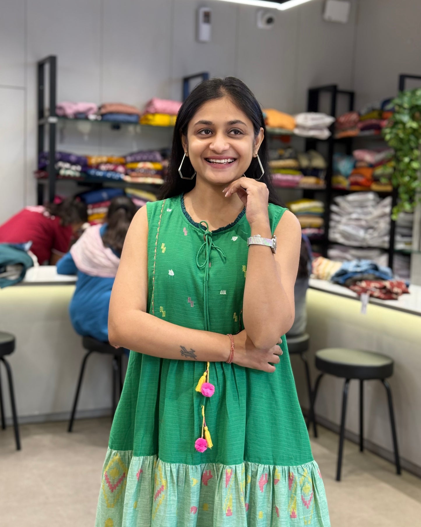 Green One Piece Dress for Girls