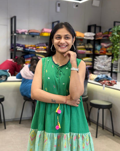 Green One Piece Dress for Girls