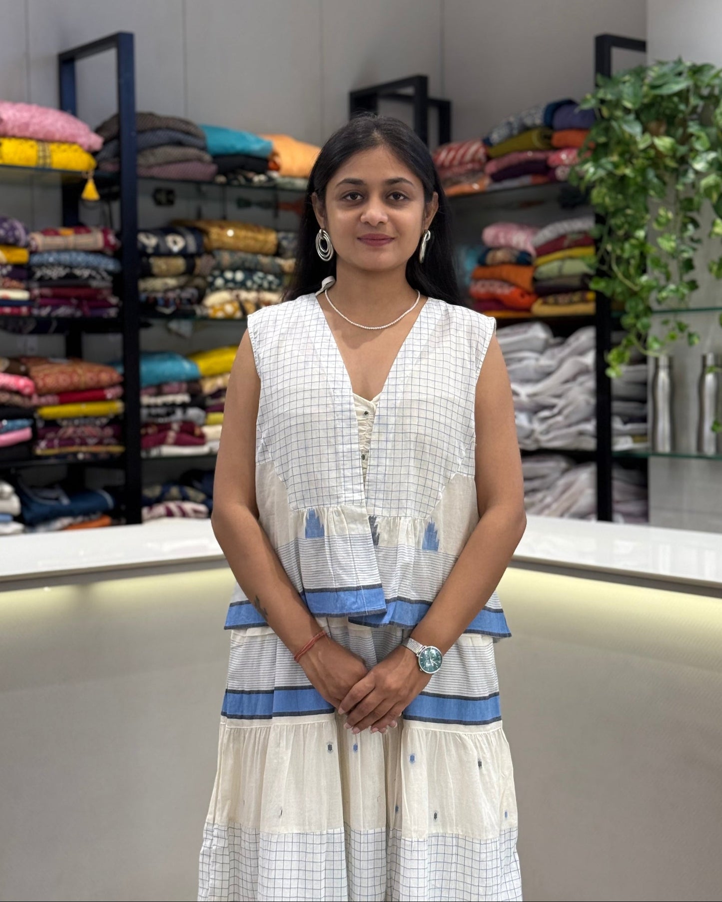 White One Piece With Speghetti and Jacket Dress for Girls