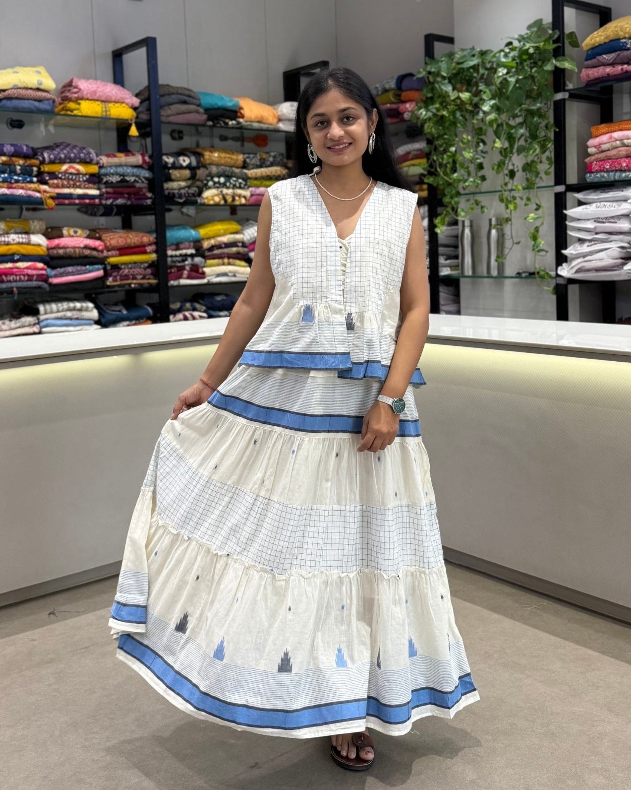 White One Piece With Speghetti and Jacket Dress for Girls