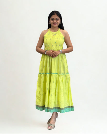 Parrot Round One Piece Dress for Girls