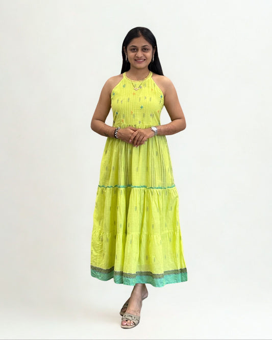 Parrot Round One Piece Dress for Girls