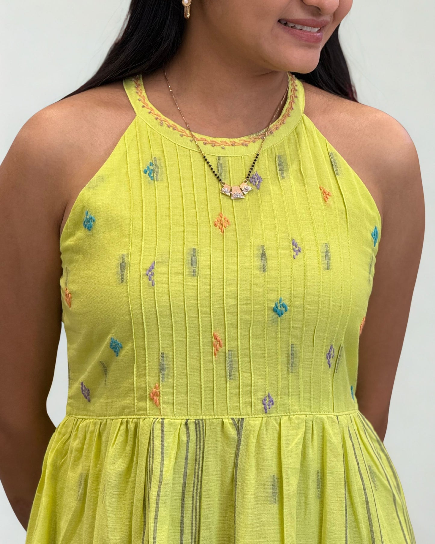 Parrot Round One Piece Dress for Girls